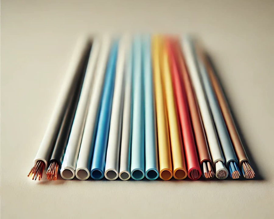 Fils électriques colorés bien disposés