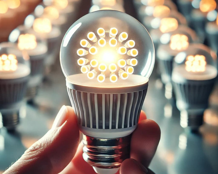 Lumière chaude émise par des ampoules LED