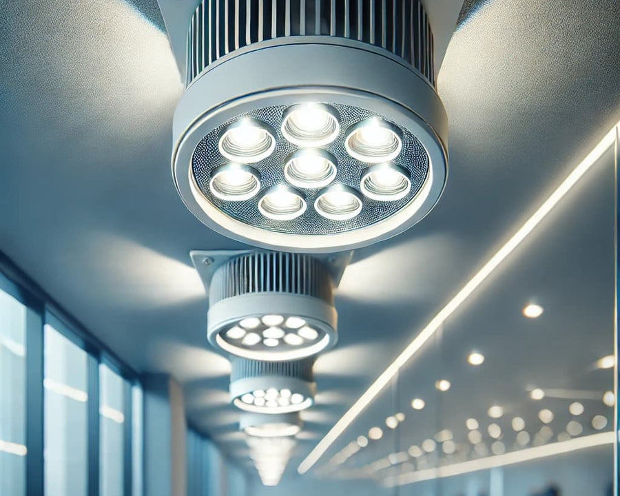 Spots LED encastrés au plafond avec éclairage uniforme